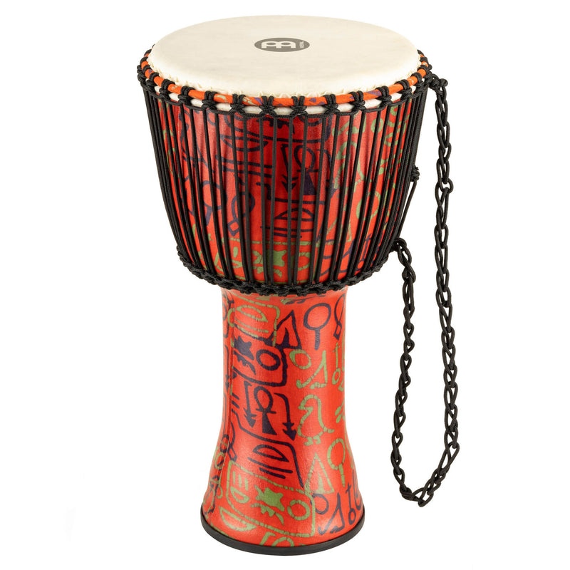 MEINL Percussion Rope Tuned 12" Djembe - Pharaoh's Script, Large - Goat Skin Head