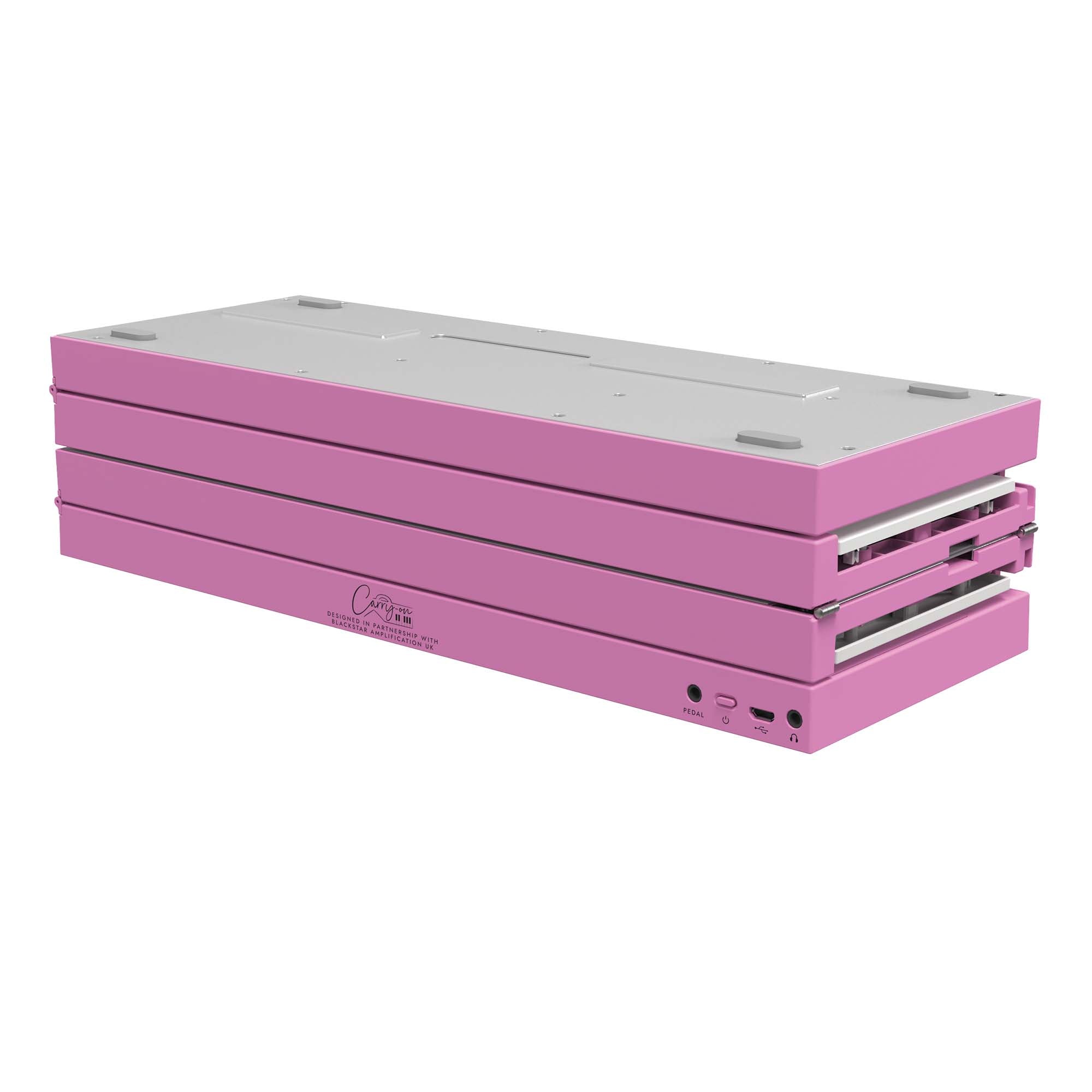 Carry-On 88 Key Folding Piano - Black#Colour_Pink