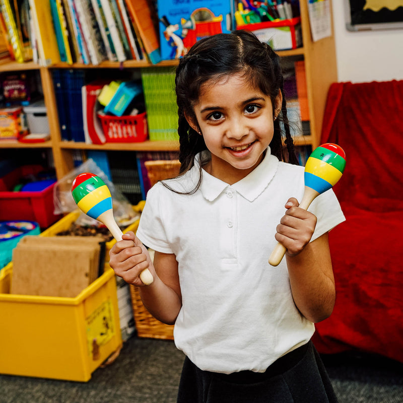 A-Star Multi Coloured Wooden Maracas