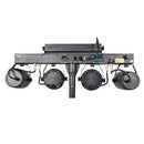 QTX Multi-Effect DJ Light Bar with Wash Lights, Ball Effect, Laser, UV and Strobe on Stand