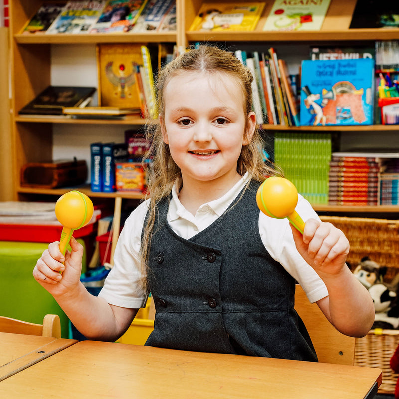 A-Star Plastic Maracas Small Yellow Maracas, Shakers and Guiros