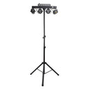 QTX Multi-Effect DJ Light Bar with Wash Lights, Ball Effect, Laser, UV and Strobe on Stand