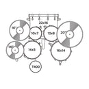 Mapex Venus 22 Inch 5 Piece Rock Drum Kit - Steel Blue Metallic