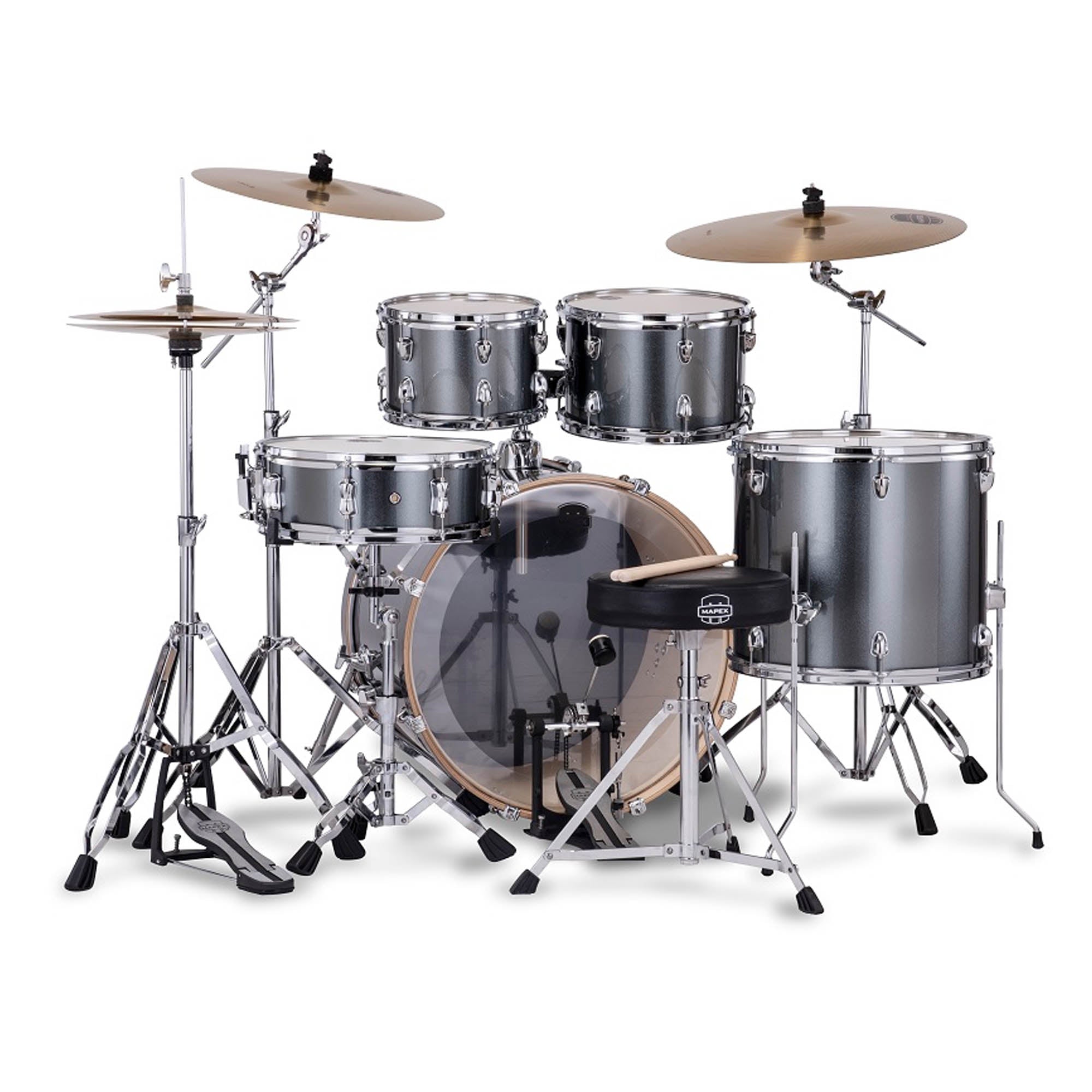 Mapex Venus 22 Inch 5 Piece Rock Drum Kit - Steel Blue Metallic