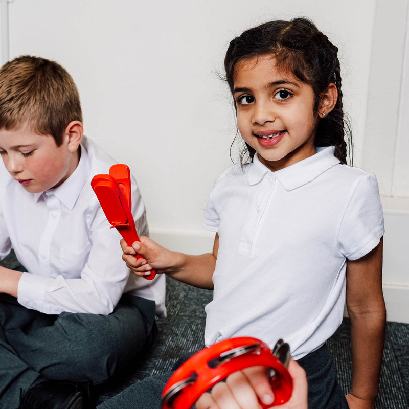 A-Star Red Castanet Clapper with Handle