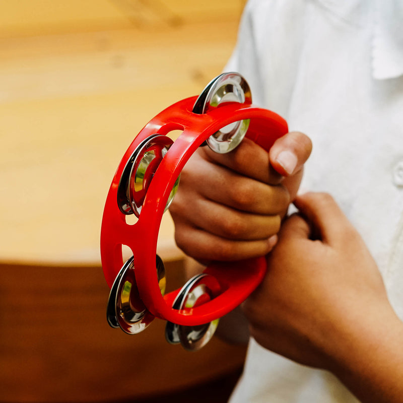 A-Star Mini Tambourine - Red (Pack of 6) Percussion Packs