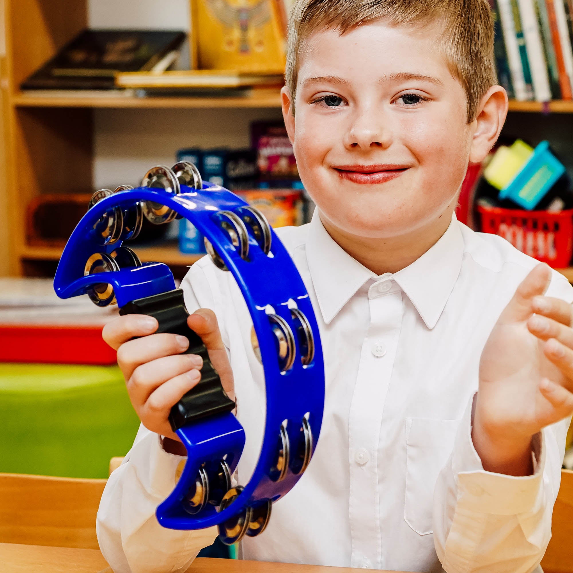 A-Star Half Moon Tambourine Tambourines, Tambours and Drums#Colour_Blue