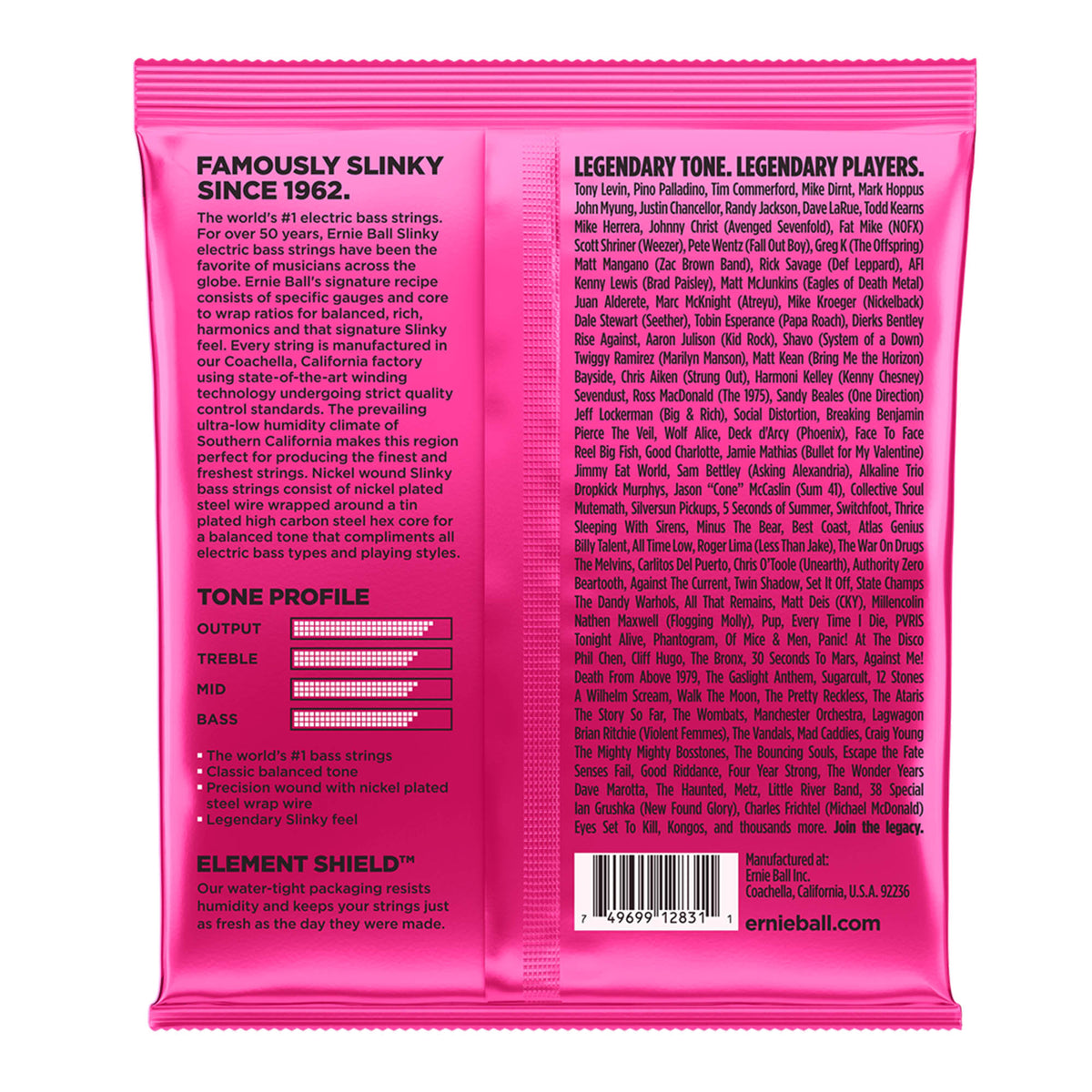 Ernie Ball 45-100 Super Slinky Bass Guitar String Set