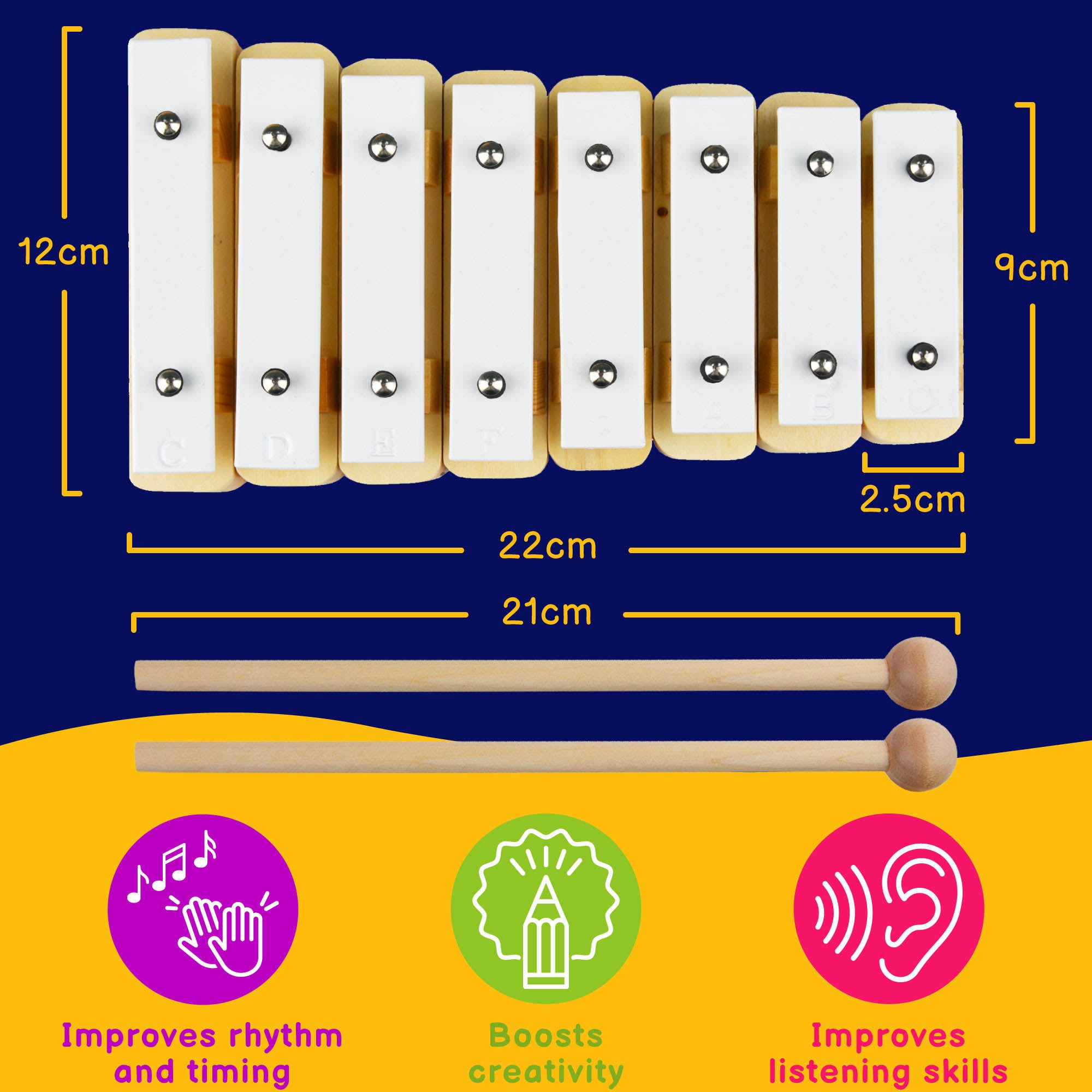 A-Star 8 Bar Wooden Chime Set