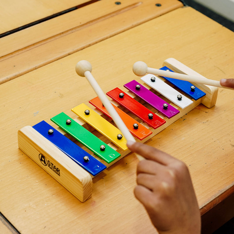 A-Star 8 Note Glockenspiel - Coloured Keys