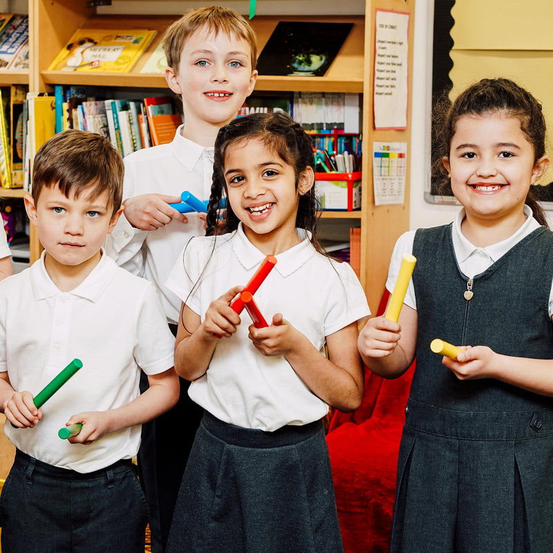 A-Star Coloured Claves Blue Claves, Castanets and Woodblocks