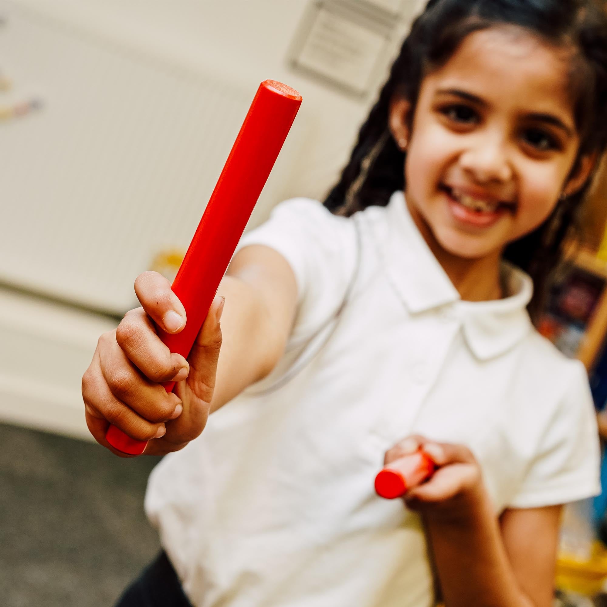 A-Star Coloured Claves - 10 Pairs Claves, Castanets and Woodblocks#Colour_Red