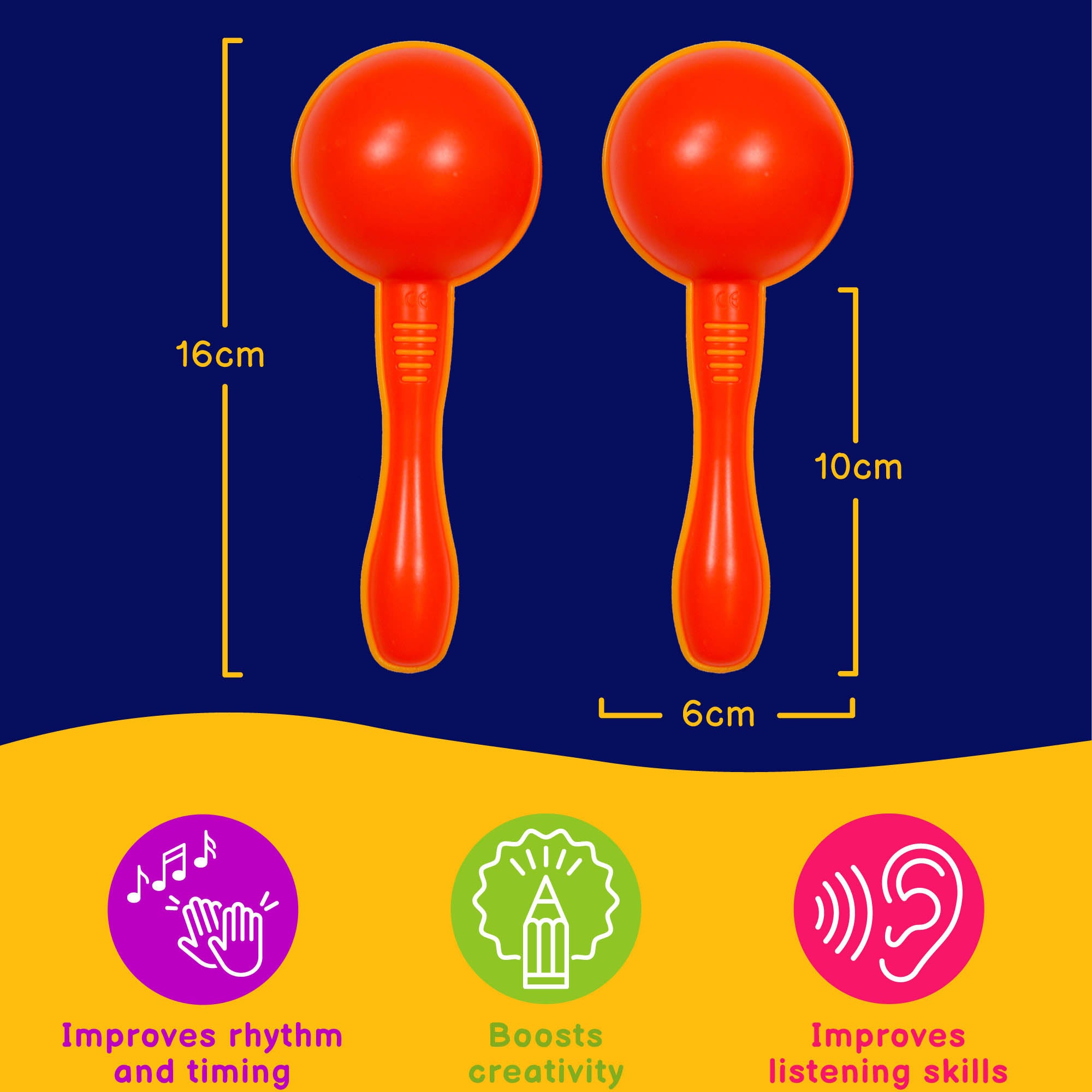 A-Star Plastic Maracas Small Maracas, Shakers and Guiros#Colour_Red
