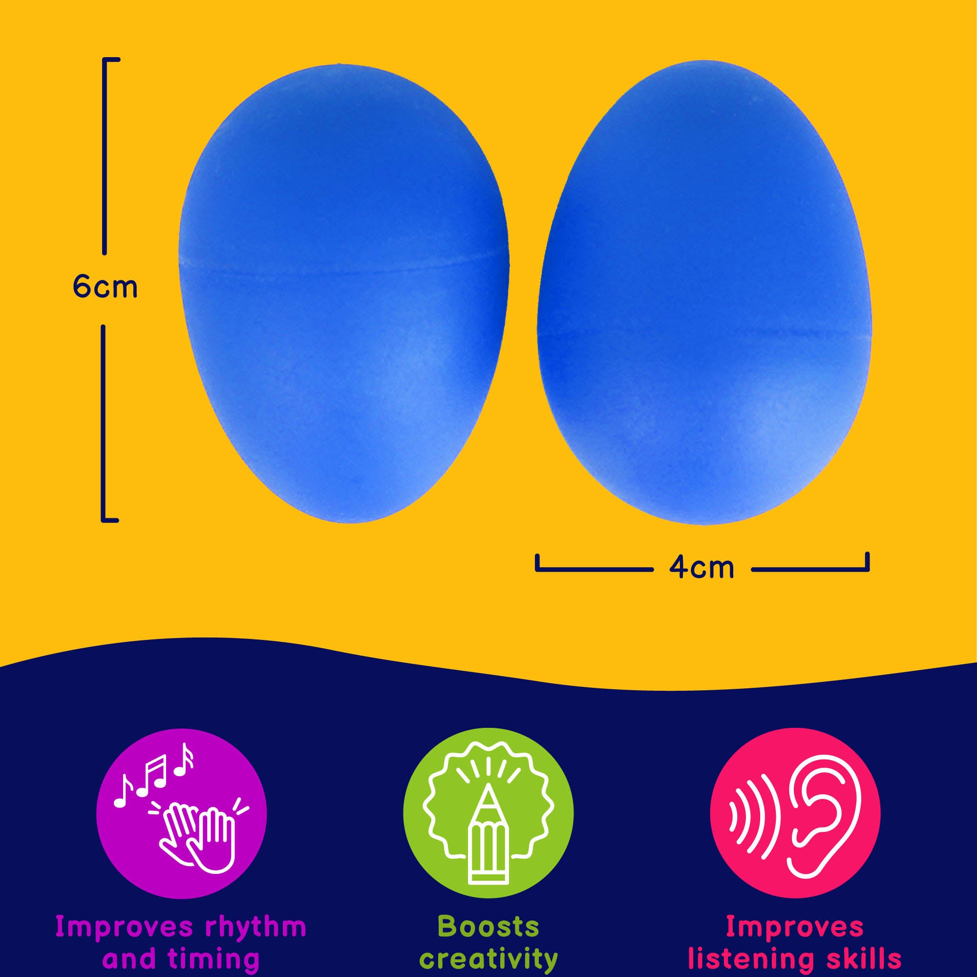 A-Star Pair of Egg Shakers Red Maracas, Shakers and Guiros#Colour_Blue