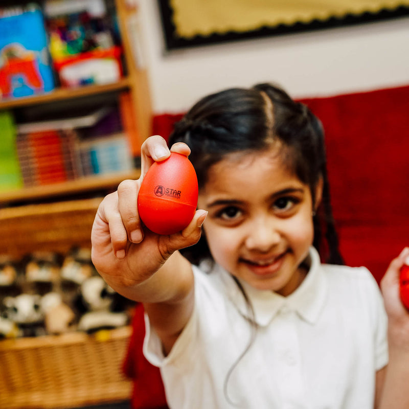 A-Star Pair of Egg Shakers Red Maracas, Shakers and Guiros