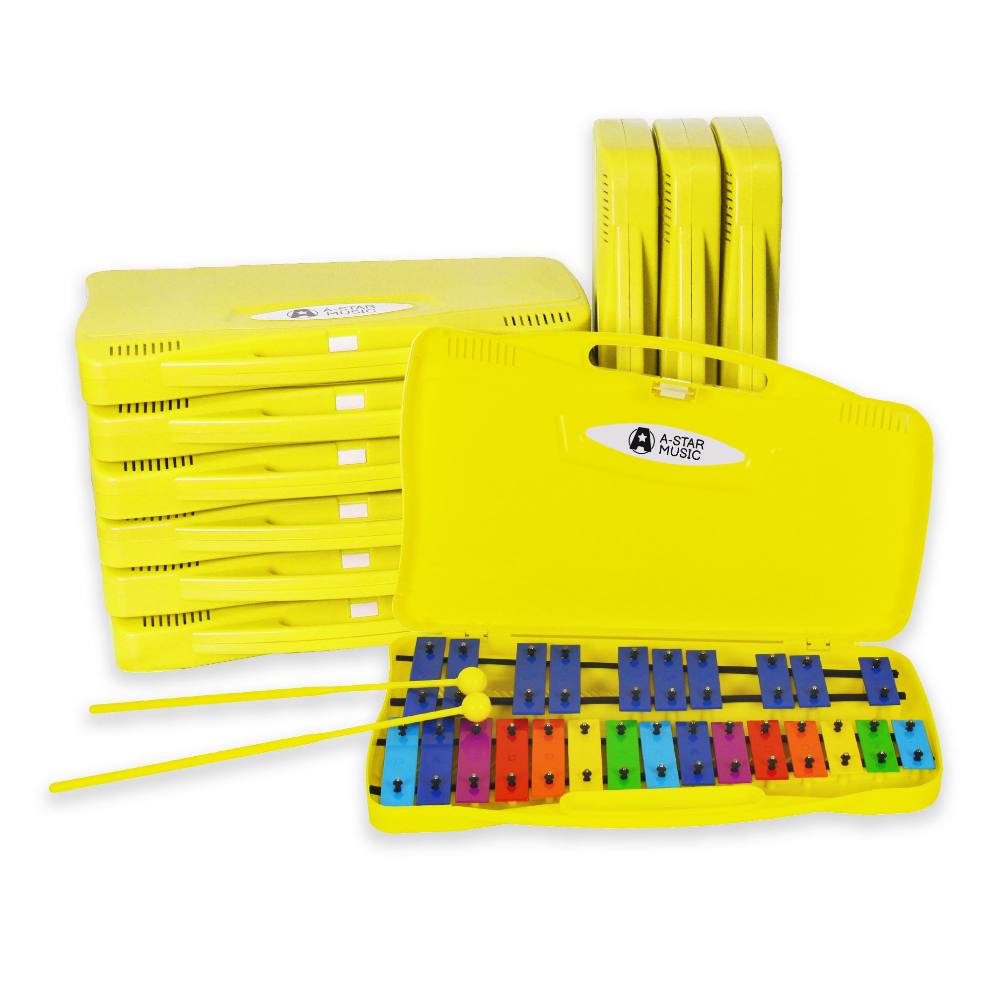 A-Star 25 Note Chromatic Glockenspiel - 10 Pack#Colour_Yellow