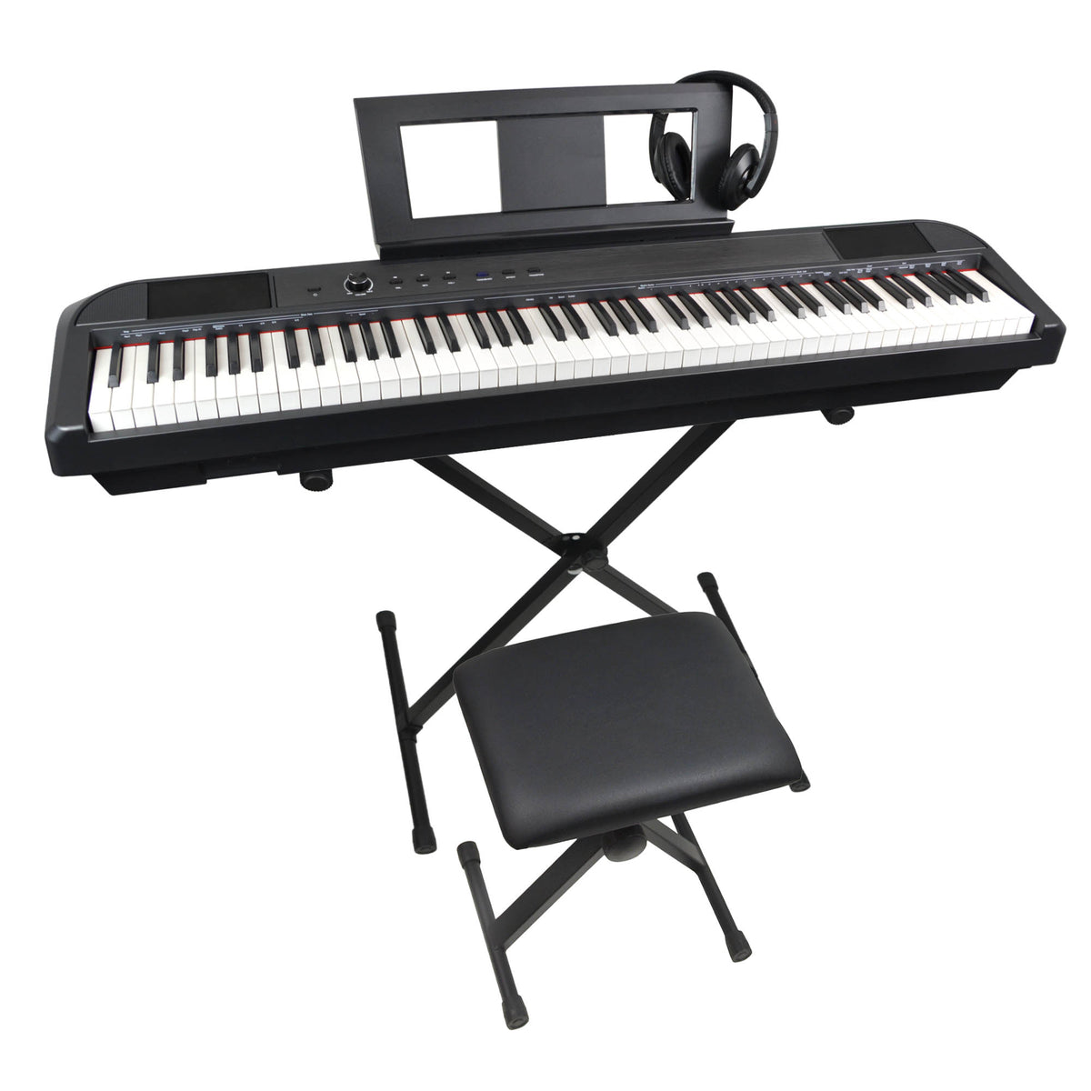 Axus AXD55 88 Note Digital Stage Piano with Stand, Stool & Headphones