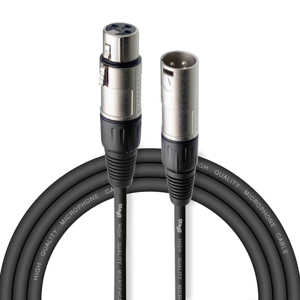 Stagg S series black XLR female to XLR male microphone cable#Size_3m