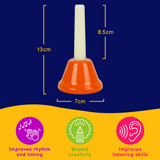 A-Star Coloured Hand Bells Set of 8