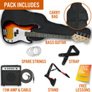 3rd Avenue Rocket Series Electric Bass Guitar Pack Bass Guitars