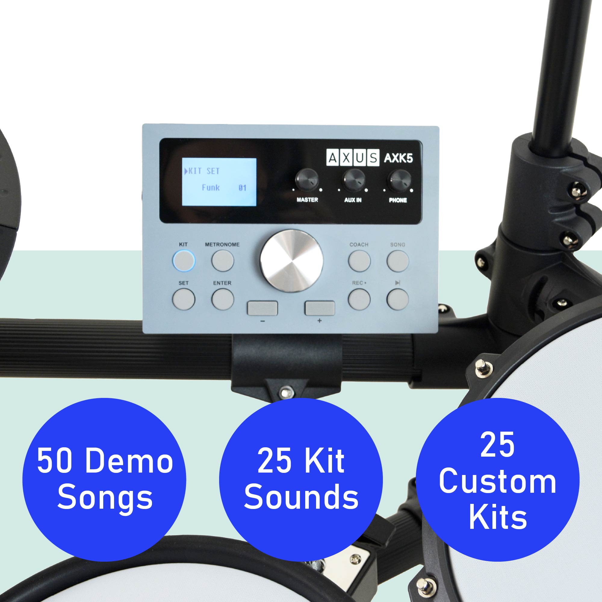 Axus AXK5 Electronic Mesh Head Drum Kit
