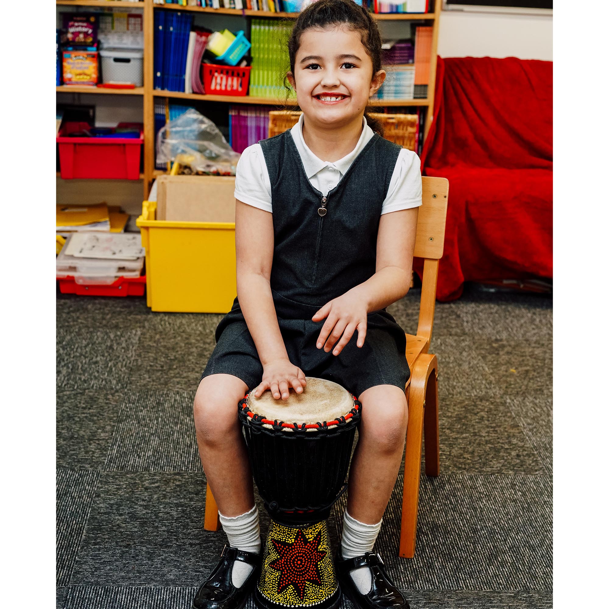 A-Star 7 inch Painted Djembe