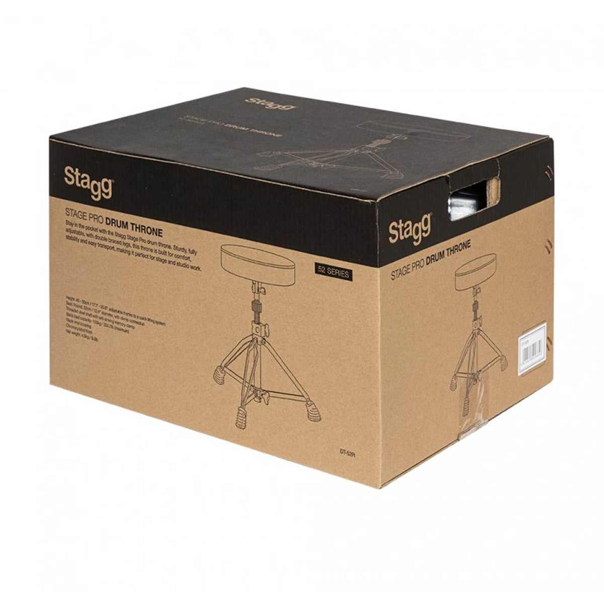 Stagg DT-52R heavy-duty drum throne with double-braced legs