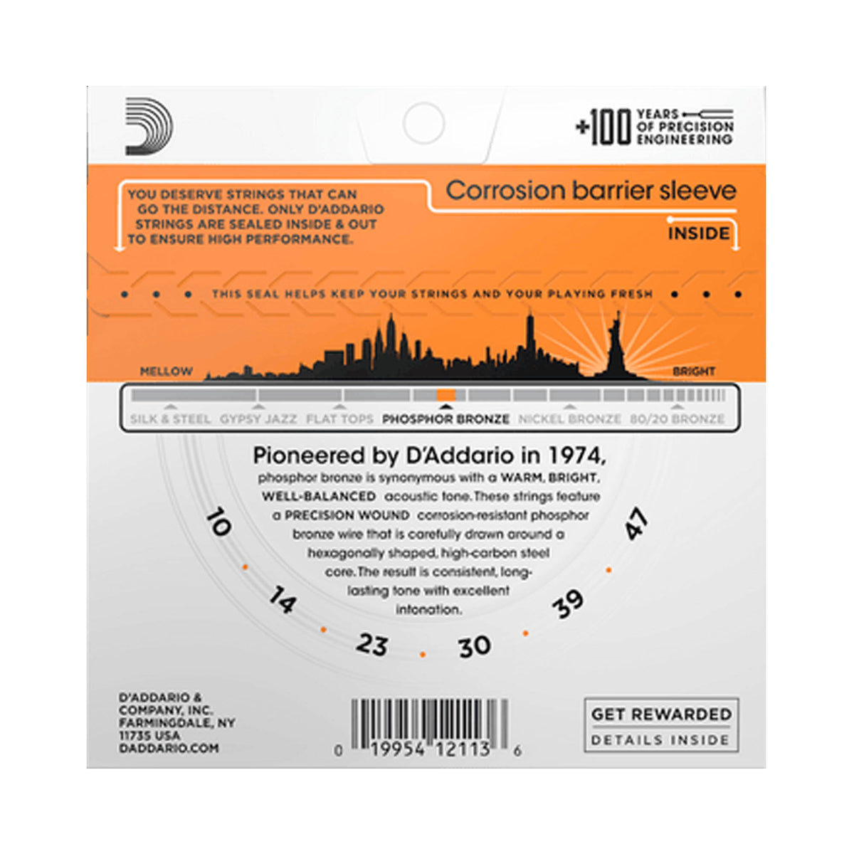 D'Addario 10-47 Extra Light Acoustic Guitar String Set