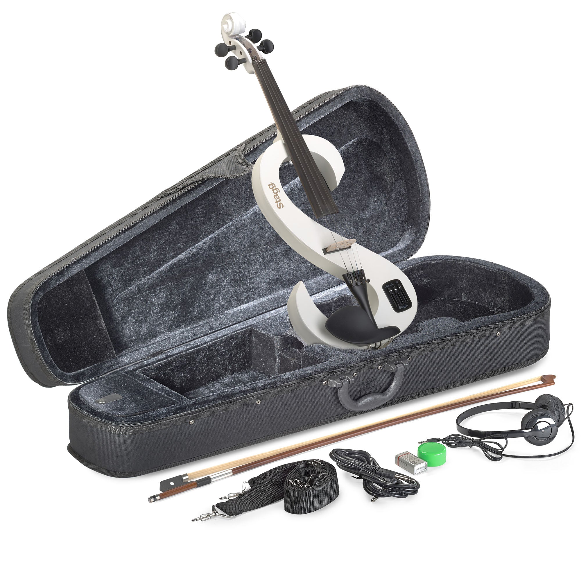 Stagg EVN Electric Violin Outfit Violins#Colour_White