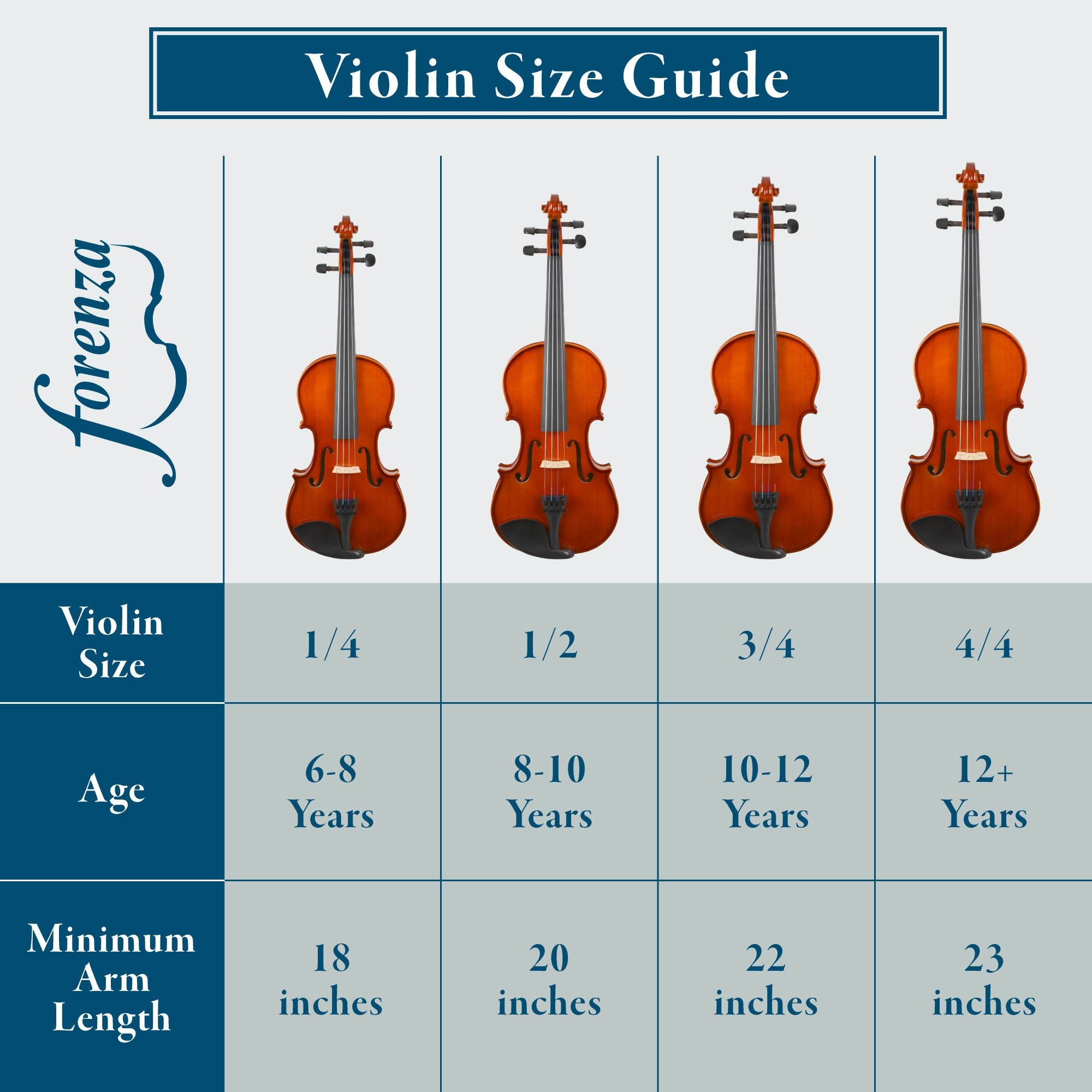 Forenza Prima I Series 1/4 Size Violin Outfit - Rental