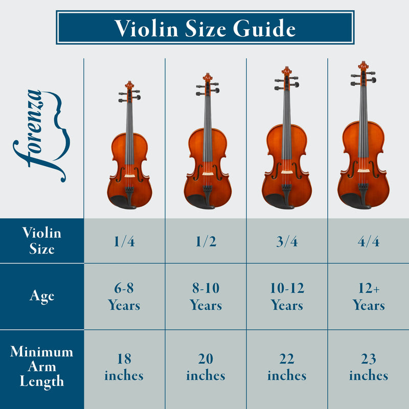 Forenza Prima I Series 1/2 Size Violin Outfit