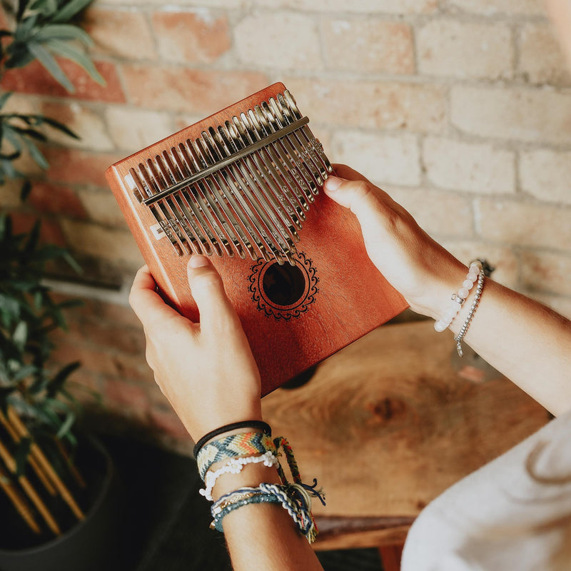 A-Star 21 Key Kalimba Thumb Piano - Natural