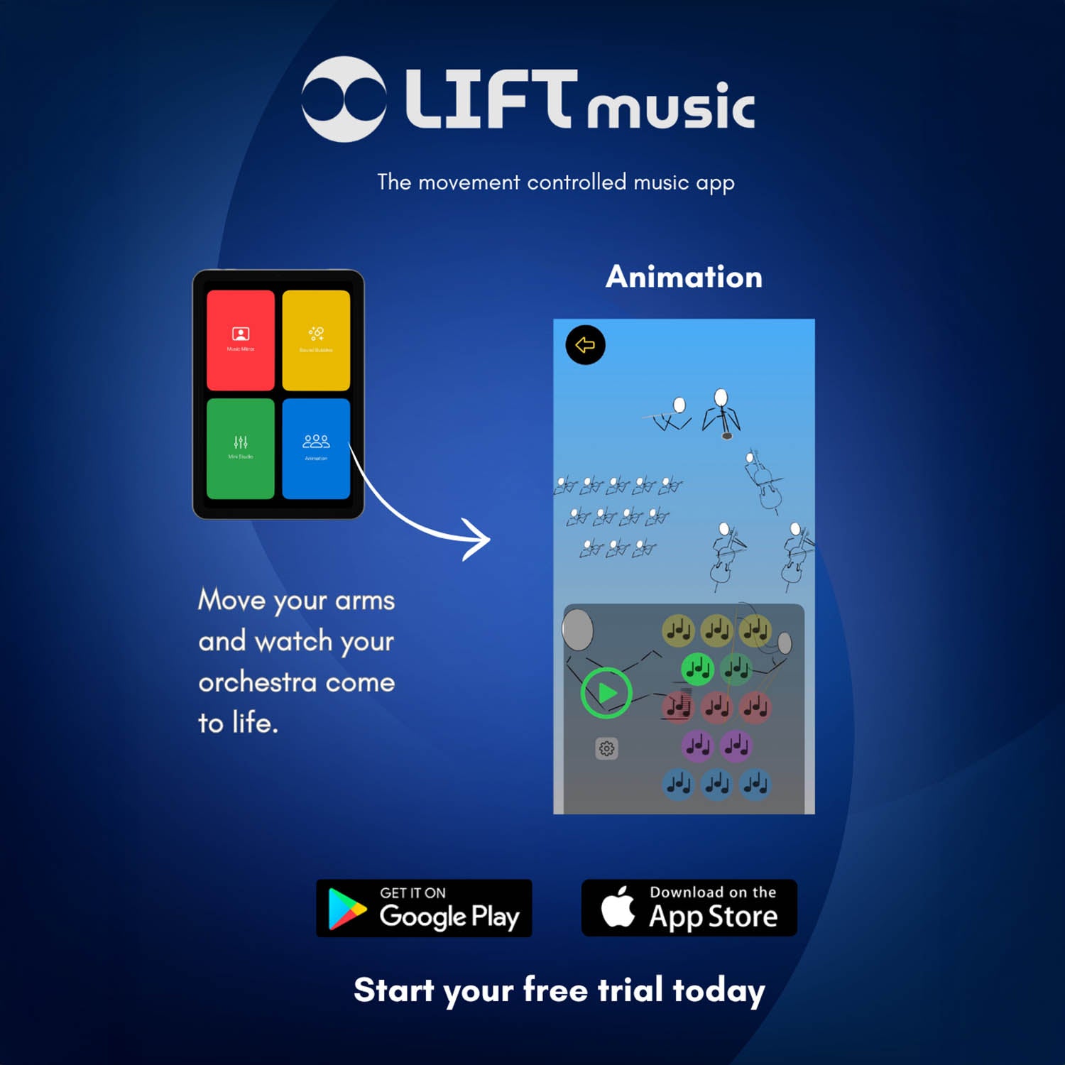 LIFT Music Digital Music App 1 Year Subscription