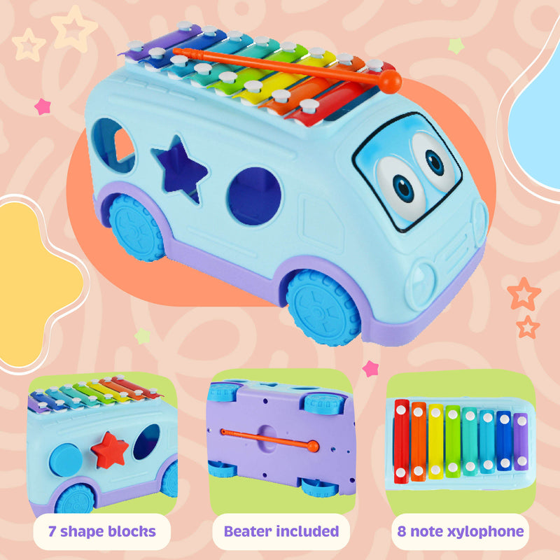Little Star School Bus Xylophone with Shapes