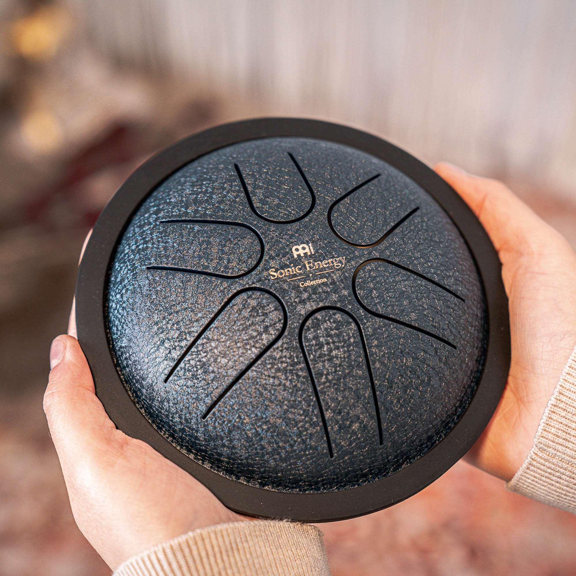 Meinl Sonic Energy 6 inch Mini Steel Tongue Drum in A Major - Navy Blue