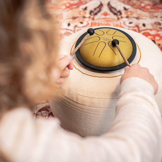 Meinl Sonic Energy 6 inch Mini Steel Tongue Drum in B Major - Gold