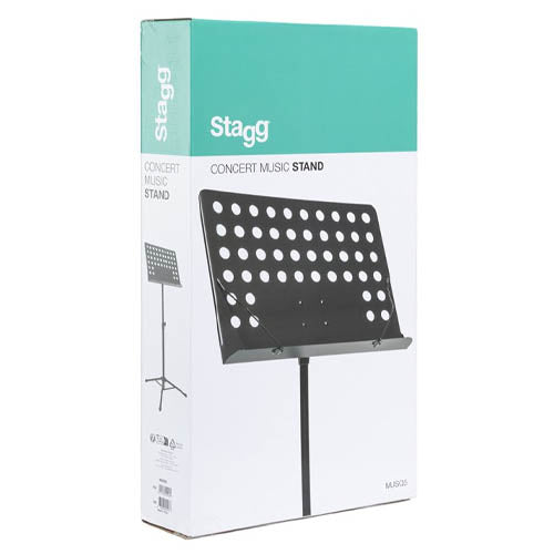 Stagg MUSQ5 black orchestral music stand with tripod base