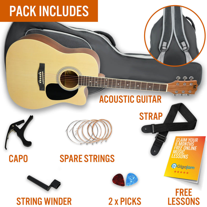 MX Cutaway Acoustic Guitar Pack