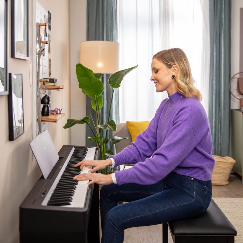 Yamaha P145 Portable Digital Piano with Fixed Stand