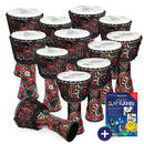 Percussion Plus Carnival Slap Djembe Secondary 12 Pack - Rope Tuned