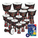Percussion Plus Carnival Slap Djembe 15 Pack – Rope Tuned
