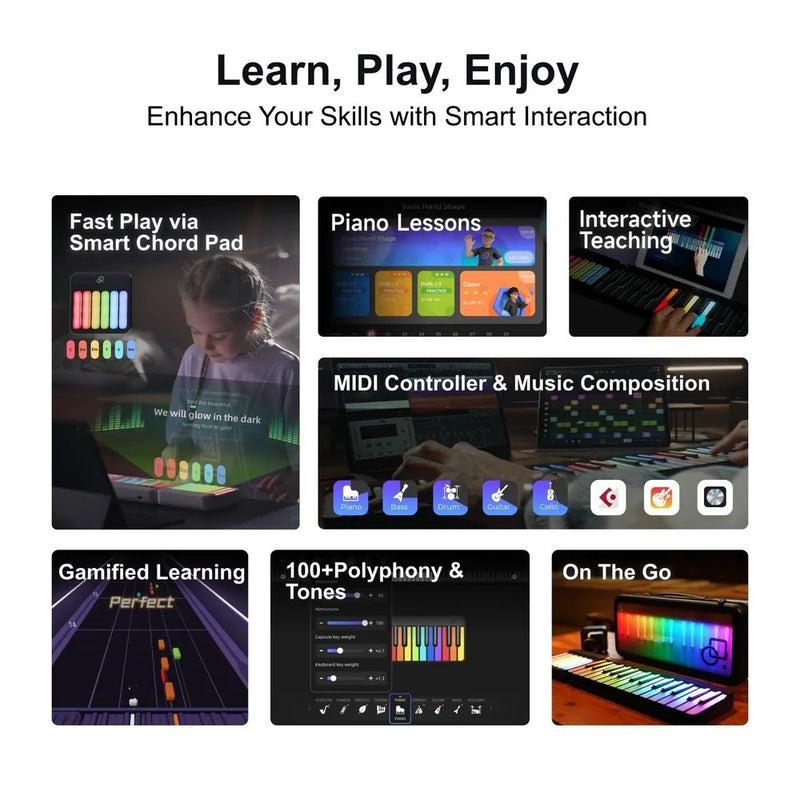 PopuPiano Smart Portable Piano MIDI Controller