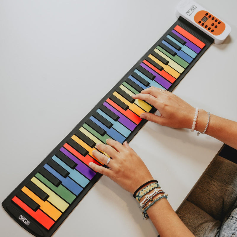 3rd Avenue 49 Key Rainbow Soft Touch Roll Up Piano