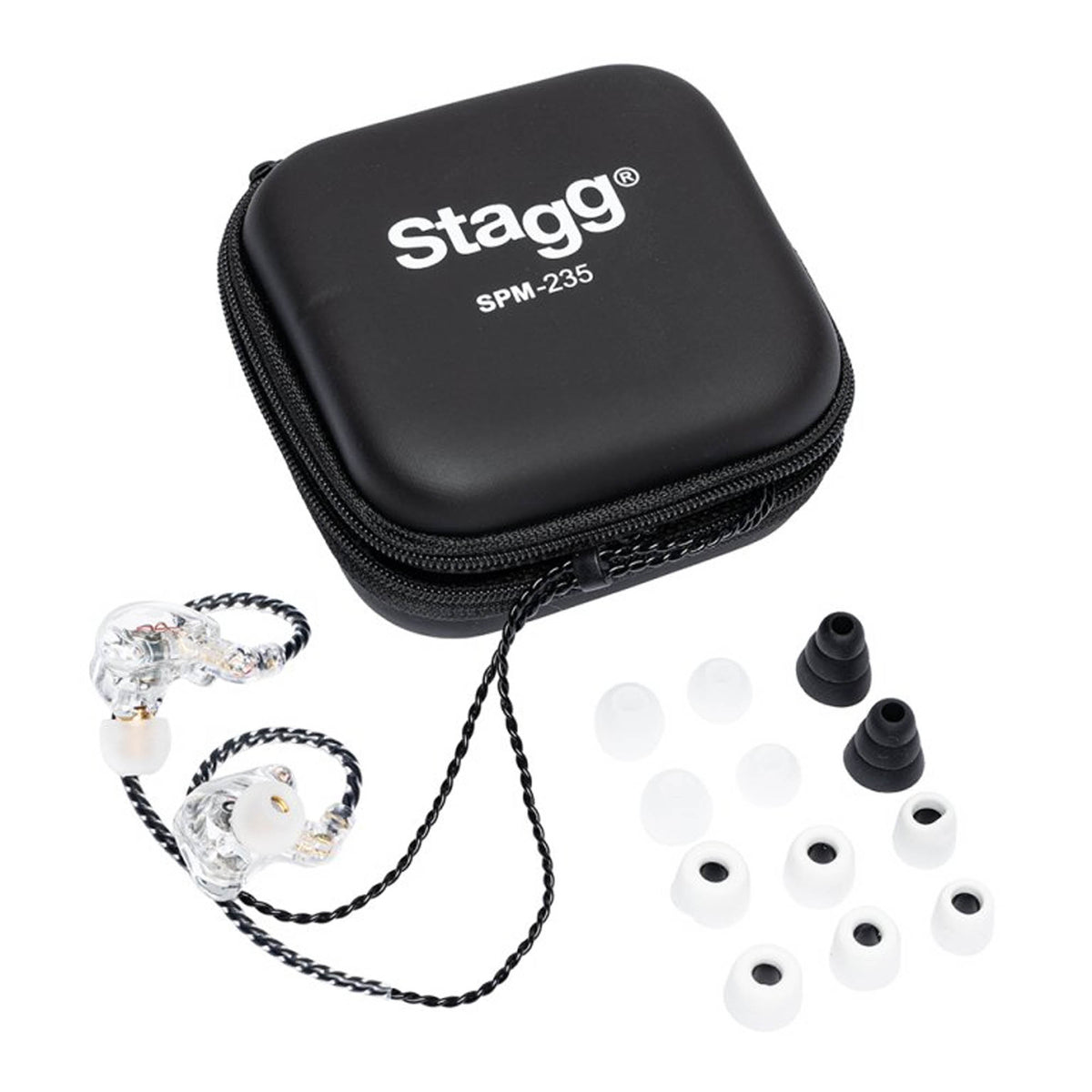 Stagg SPM-235 dual driver in-ear monitor earphones#Colour_Transparent