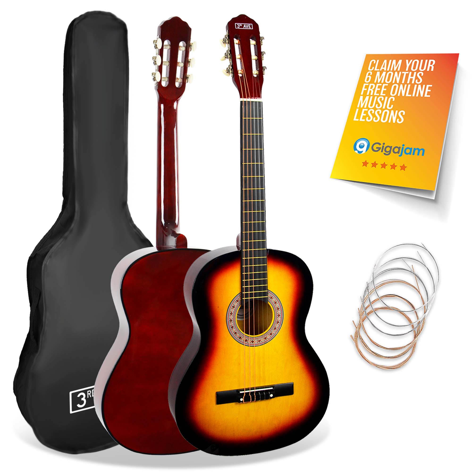 3rd Avenue 3/4 Size Classical Guitar Pack Sunburst Classical Guitars#Colour_Sunburst