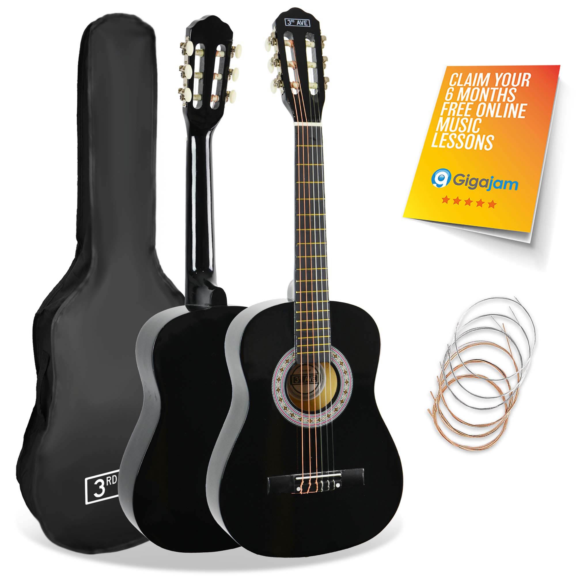 3rd Avenue 1/2 Size Classical Guitar Pack Black Classical Guitars#Colour_Black
