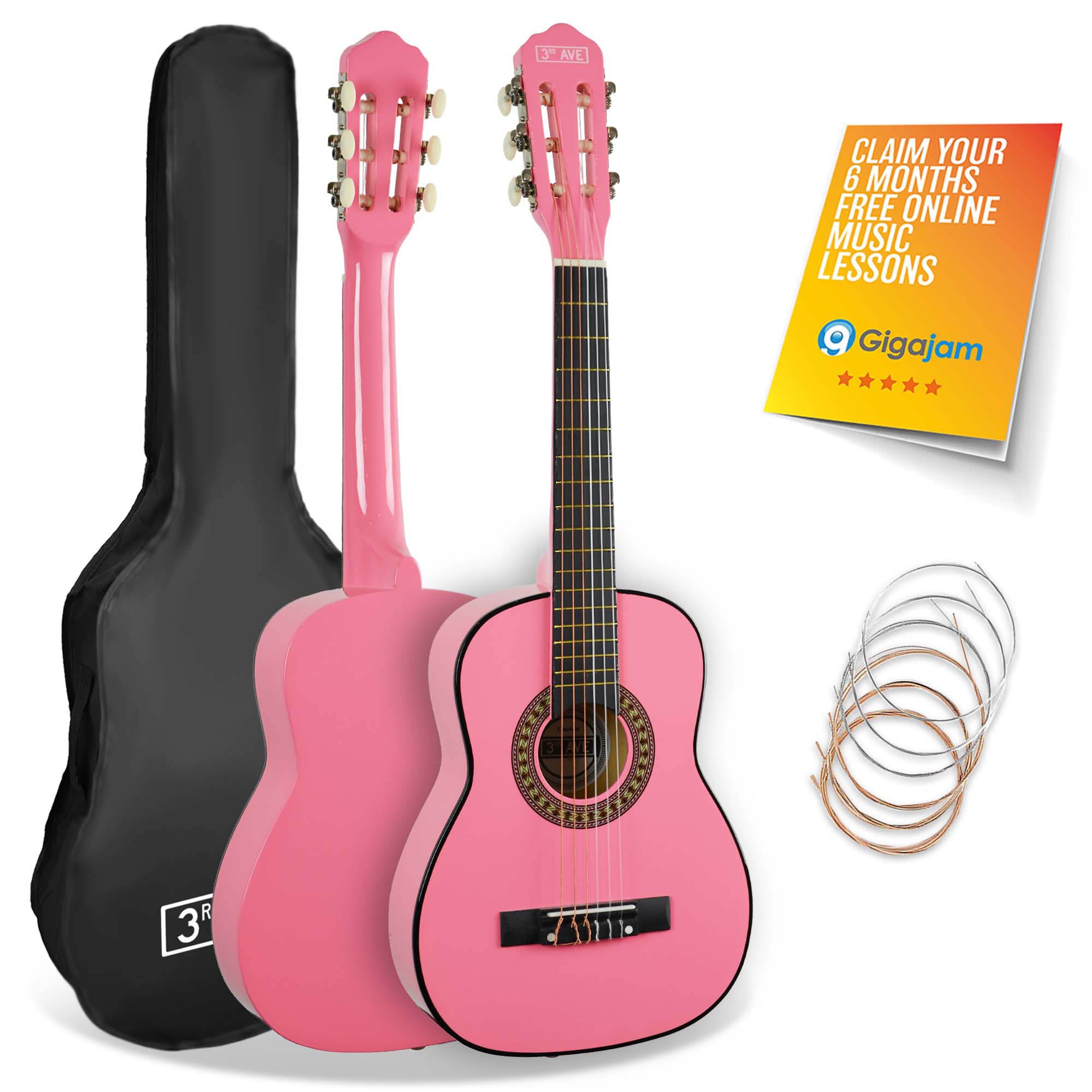 3rd Avenue 1/4 Size Classical Guitar Pack Pink Classical Guitars#Colour_Pink