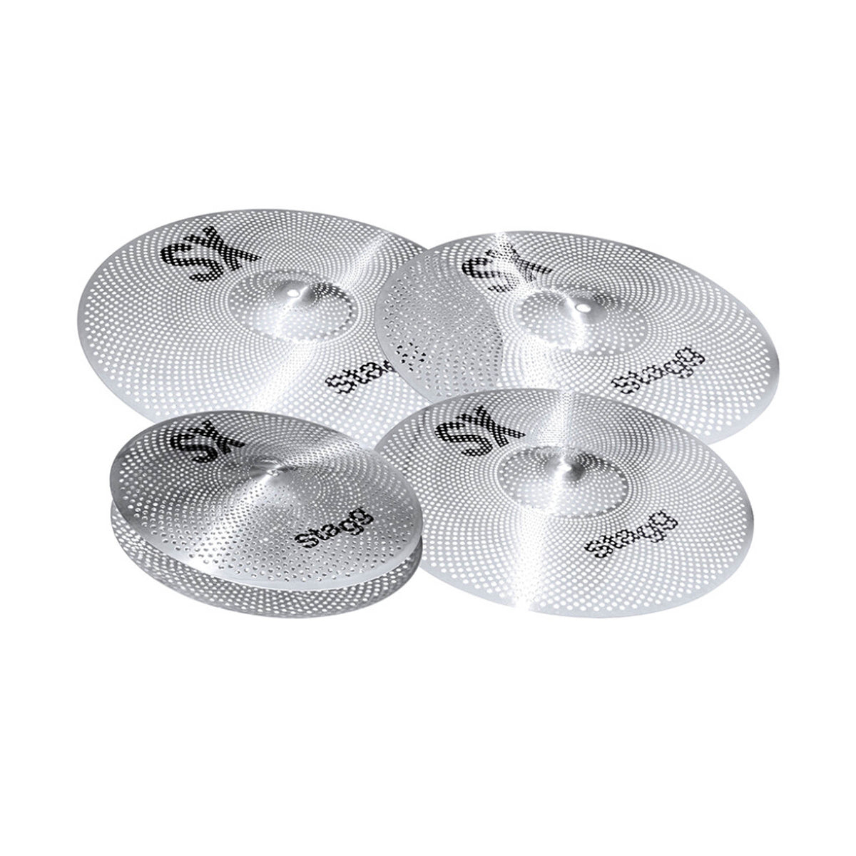 Stagg Silent Practice Cymbal Set & Bag