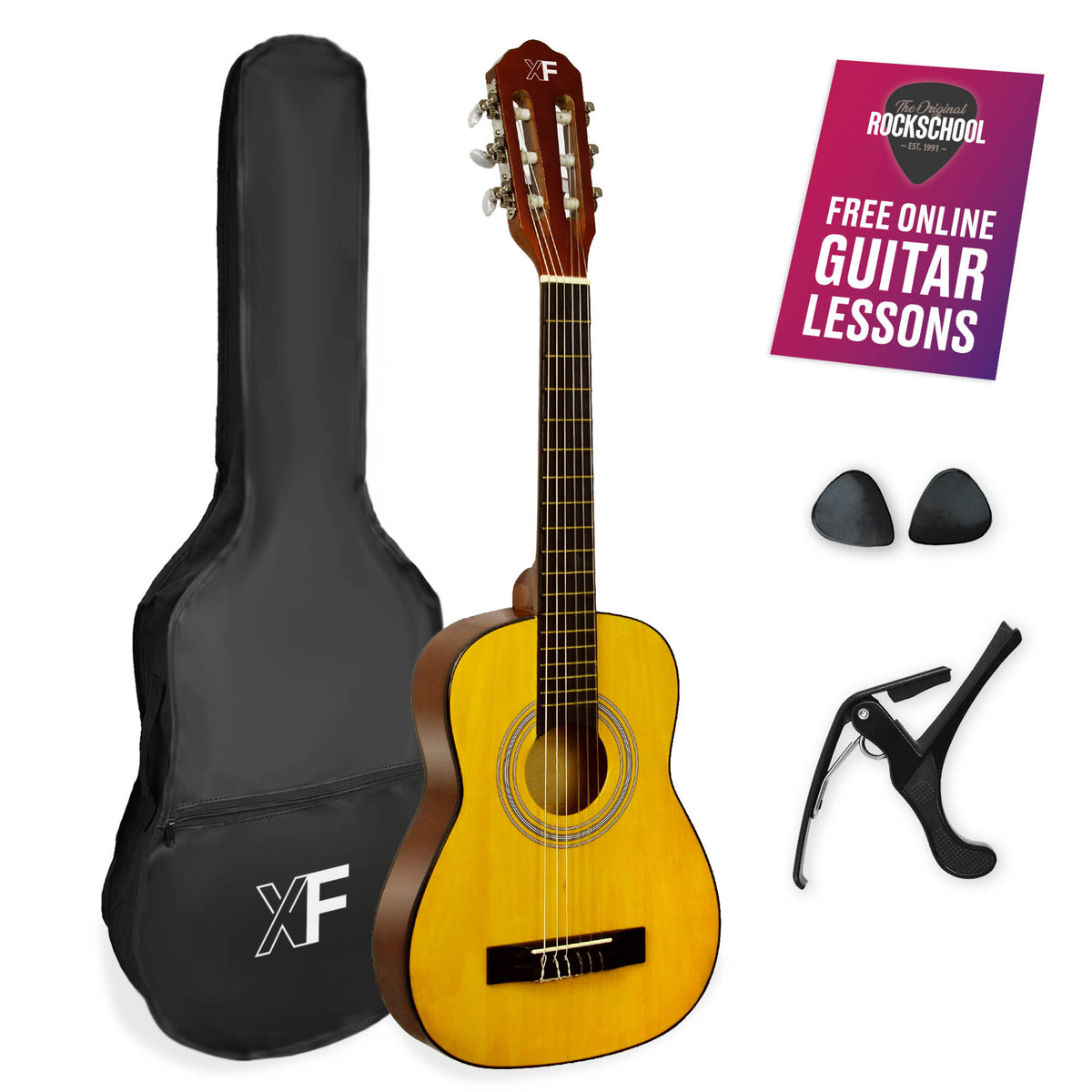 XF 1/4 Size Classical Guitar Starter Pack