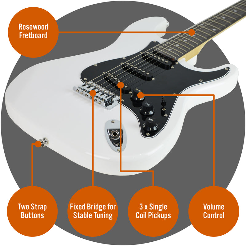 3rd Avenue Full Size Electric Guitar Pack with Bluetooth Amp